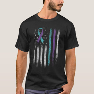 Camiseta Faixa da Bandeira Americana de Conscientização sob