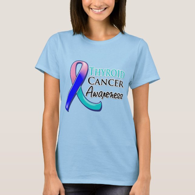 Camiseta Faixa de cânceres de tiróide (Frente)