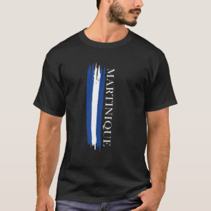 Camiseta Faixa de Cor do Sinalizador Martinico