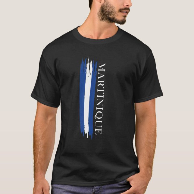 Camiseta Faixa de Cor do Sinalizador Martinico (Frente)