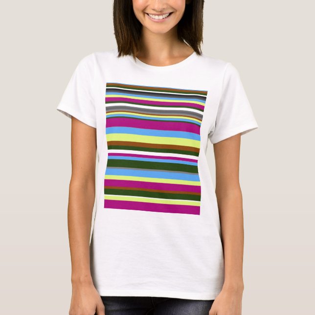 Camiseta Faixa de Designer Personalizada Colorida (Frente)