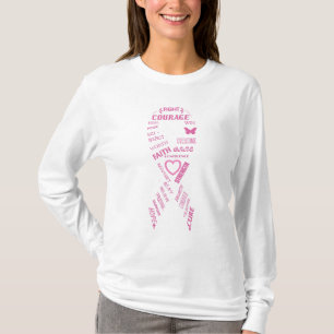 Camiseta Faixa de Opções de Inspiração do Cancer de Mama