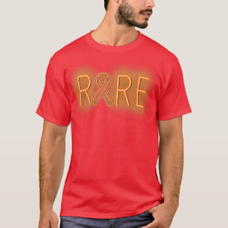 Camiseta Faixa de Sensibilização do Neon RARE Laranja