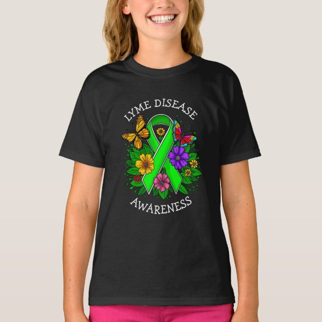Camiseta Faixa de Sensibilização para a Doença de Lyme (Frente)