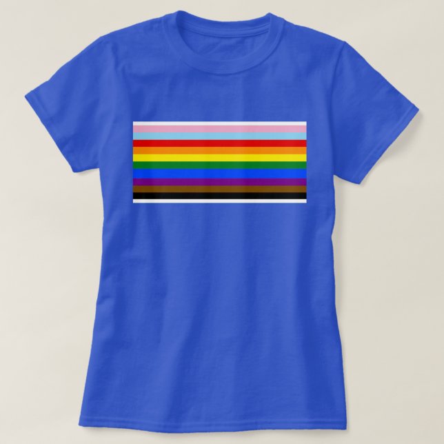 Camiseta Faixa do Orgulho LGBTQ (Frente do Design)