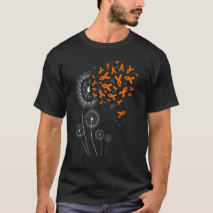 Camiseta Faixa Laranja e Leucemia Dandelion Mês de Consciên
