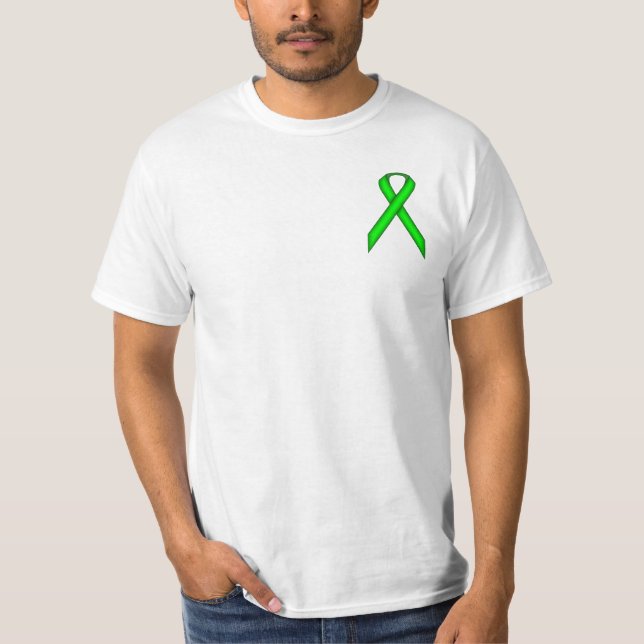 Camiseta Faixa Padrão do verde limão (Frente)