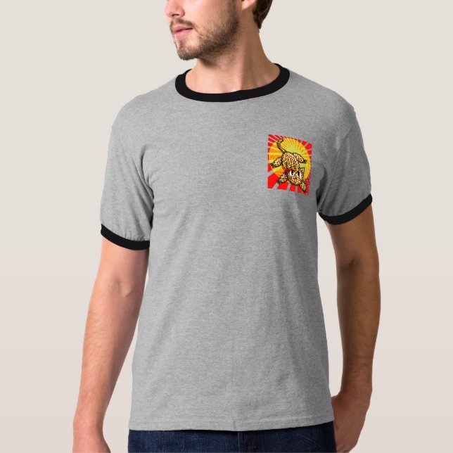Camiseta Faixa para a Cabeça Arco-Íris Gatinho Leopardo Ani (Frente)