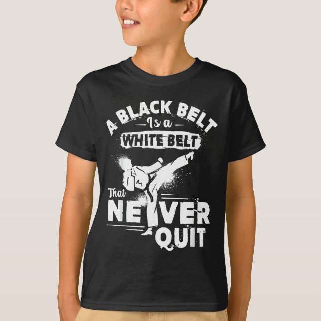 Camiseta Faixa Preta de Karatê (Frente)