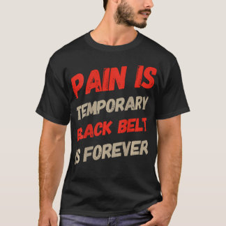 Camiseta Faixa Preta Dor é Temporária Citações de Bjj na Pa