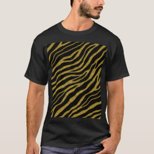 Camiseta Faixas de TempoEspaçoRipadas - Dourado