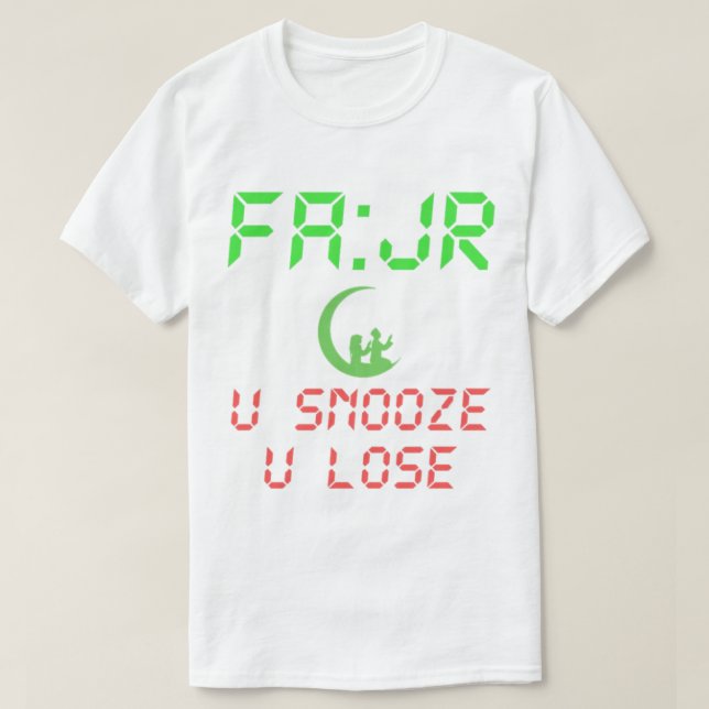 CAMISETA FAJR U SNOOZE U PERDER (Frente do Design)