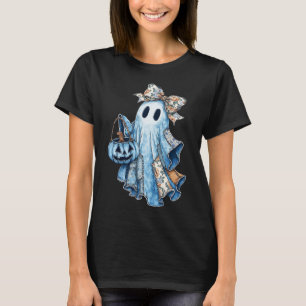 Camiseta Fal Floral de Coquetes Floral do Fantasma Boo