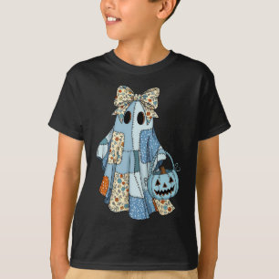 Camiseta Fal Floral de Coquetes Floral do Fantasma Boo