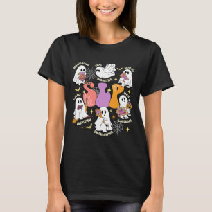 Camiseta Fala Terapêutica Spooky Slp Halloween Cute Ghost