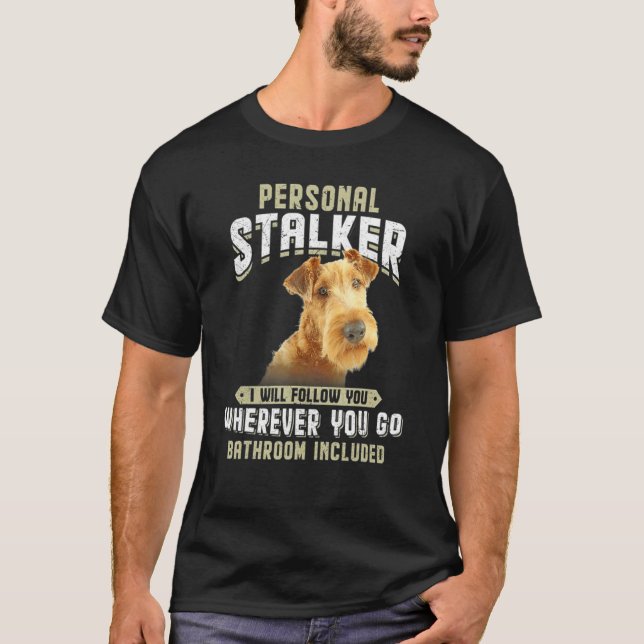 Camiseta Falador Pessoal Eu Vou Segui-Lo Irlandês Terrier (Frente)
