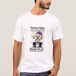 Camiseta Falador Pessoal Eu Vou Segui-Lo/ Shih Tzu Lover