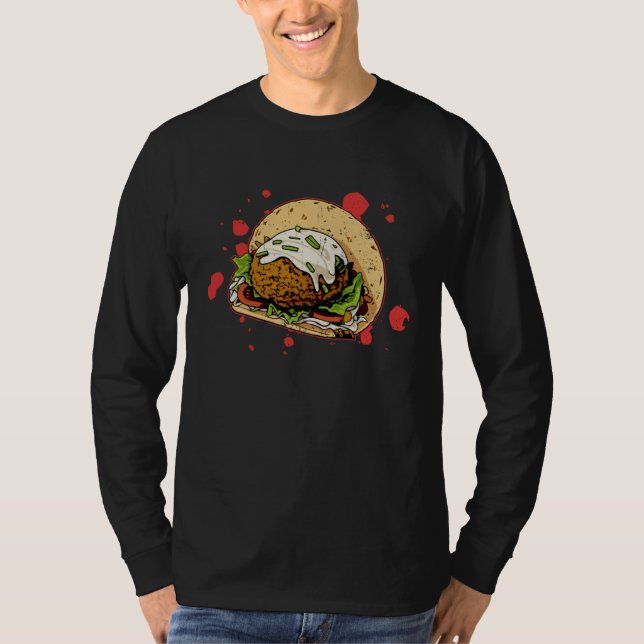 Camiseta Falafel Chef Levantine Food Hummus Arabic Cuisine (Frente)