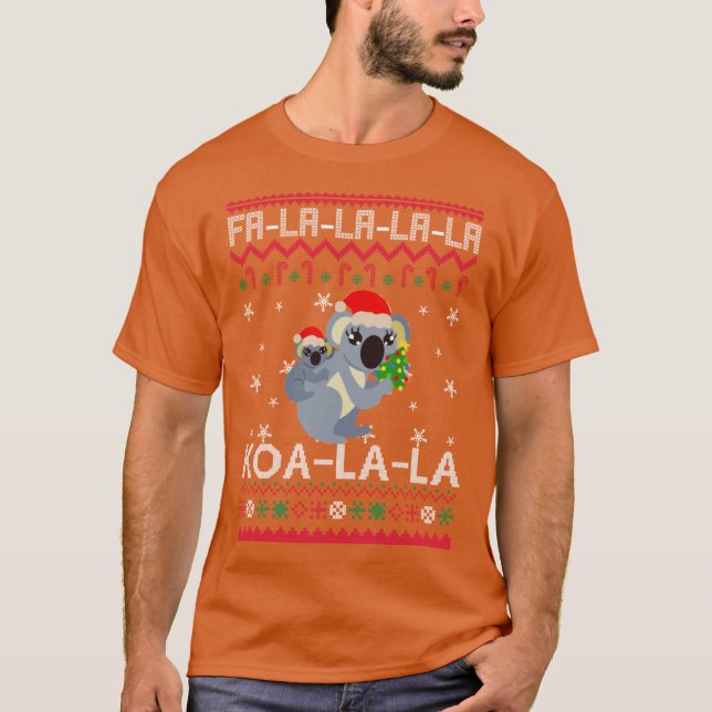 Camiseta FaLaLaLa KOALALA UniChristmas SweaterJumper Range  (Frente)