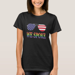 Camiseta Falamos para celebrar Biden Harris Vitória Rainbo