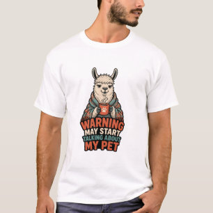 Camiseta Falando Sobre Meu Lhama de Estimação