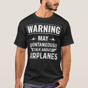 Camiseta Falar sobre aviões piloto de aviação voando