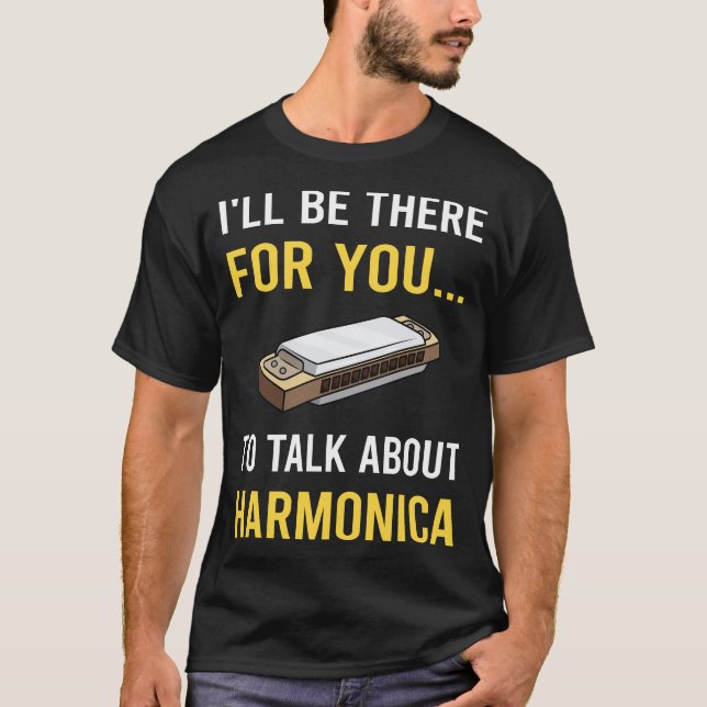 Camiseta Falar Sobre Harmônica Órgão de Boca (Frente)
