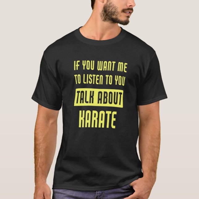Camiseta Falar Sobre Karate (Frente)