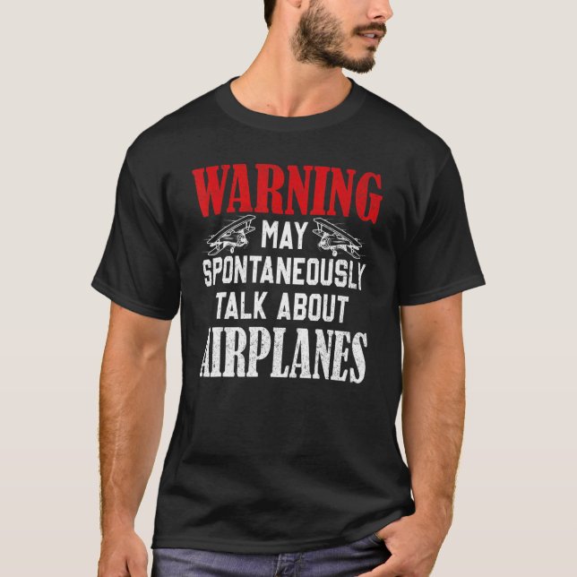Camiseta Falar Sobre Piloto E Aviação De Aviões (Frente)