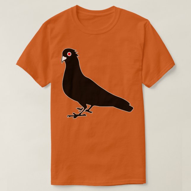 Camiseta Falas de Pombo Negro (Frente do Design)
