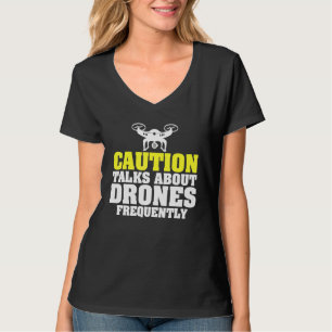Camiseta Falas De Precaução Sobre Drones Frequentemente Na 