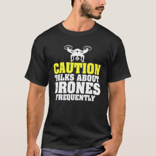 Camiseta Falas De Precaução Sobre Drones Frequentemente Na