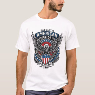 Camiseta Falcão de Batalha Patriótica Águia Patriótica & Fa