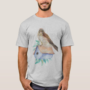 Camiseta Falcão de pardal do Kestrel da aguarela que guard