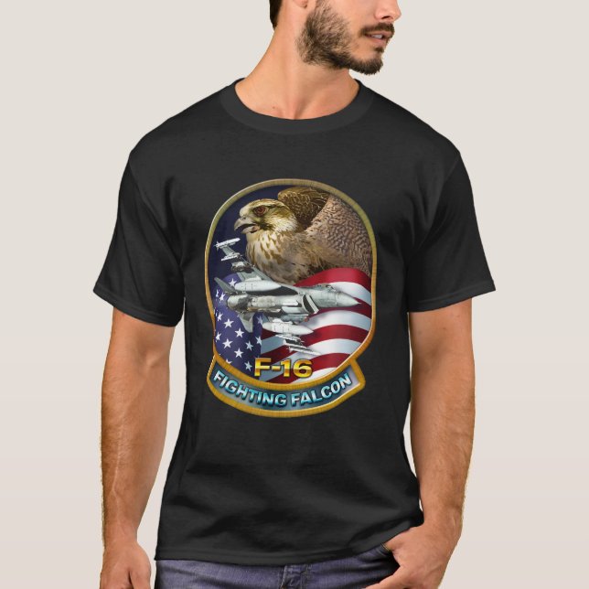 Camiseta Falcão F-16 de combate (Frente)