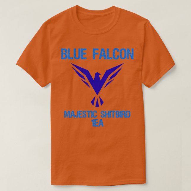 Camiseta Falcão Majestoso Azul Shitbird 1ea (Frente do Design)