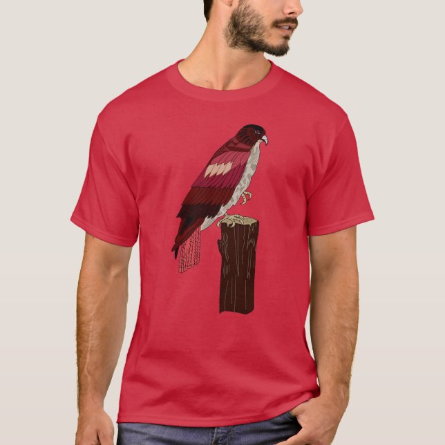 Camiseta falcão Vermelho-atado (Frente)