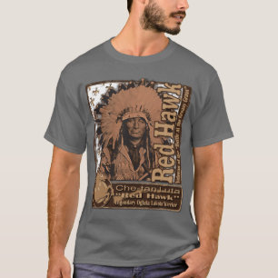Camiseta Falcão vermelho Oglala Lakota