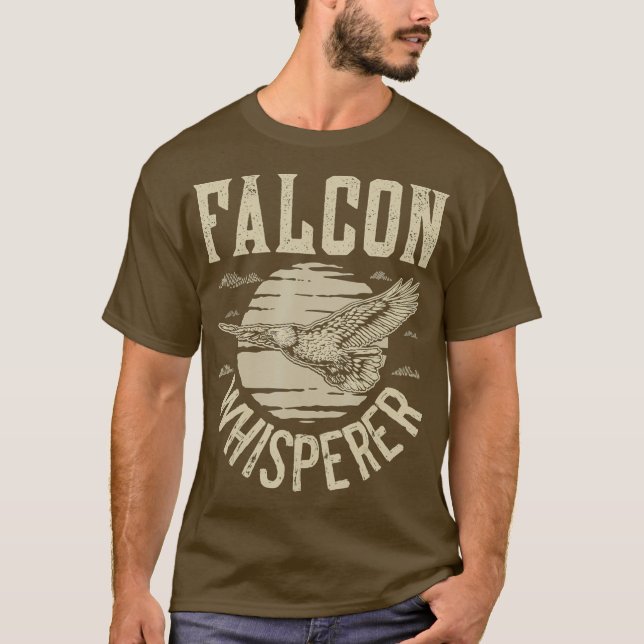 Camiseta Falcão Whisperer T shirt caçando Vintage Hunter (Frente)