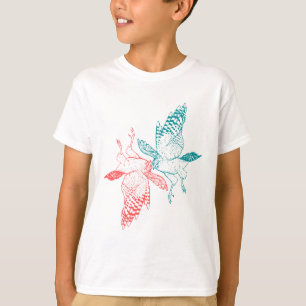 Camiseta falcão yin e yang pássaro yin yang