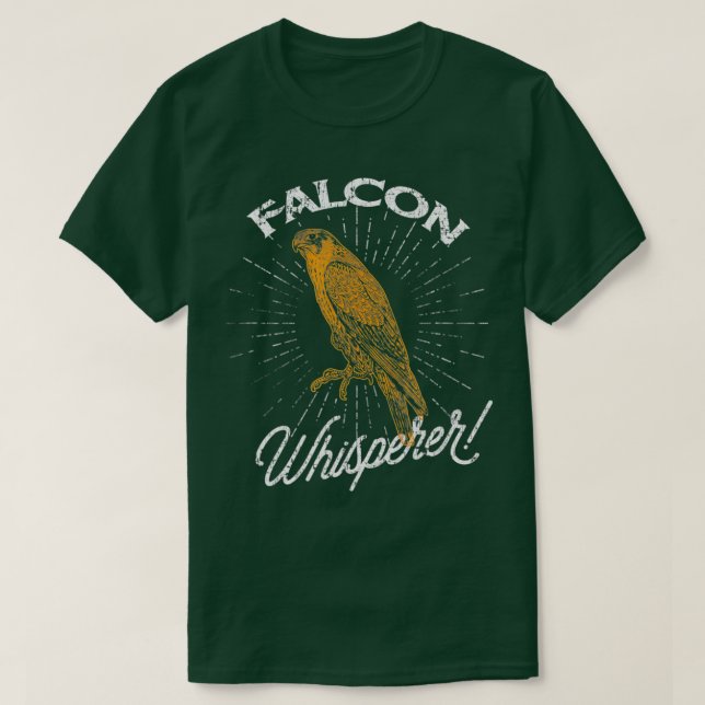 Camiseta Falcon Whisperer Adora Pássaros Tee Falconry Caça (Frente do Design)