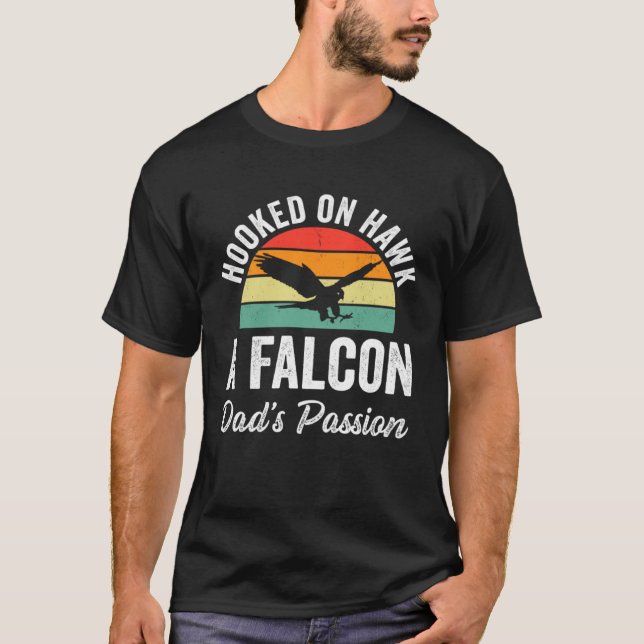 Camiseta Falconer Dad Falconry Hooked on Hawk (Frente)