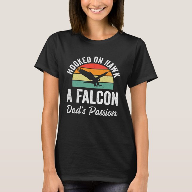 Camiseta Falconer Dad Falconry Hooked on Hawk (Frente)