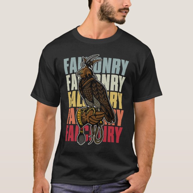 Camiseta Falconry falconer ornithology birds hunting birdwa (Frente)