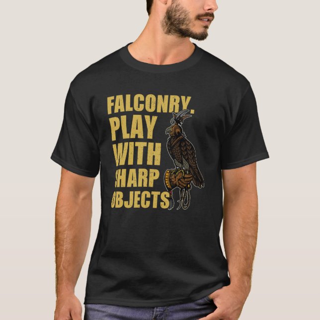 Camiseta Falconry falconer ornithology birds hunting birdwa (Frente)