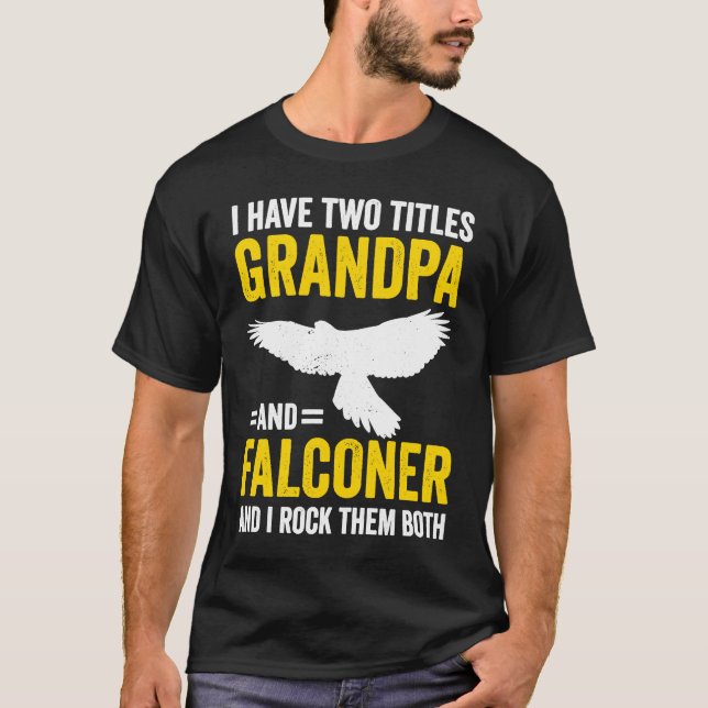 Camiseta Falconry Grandpa and Falconer (Frente)