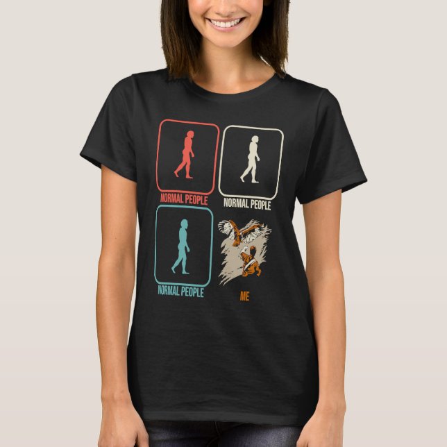 Camiseta Falconry Ornithology Birder Falconer normal people (Frente)