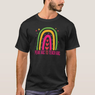 Camiseta Fale AAC Para Ensinar O Terapêutico De Fala Do Con