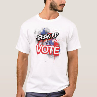 Camiseta Fale acima e vote!