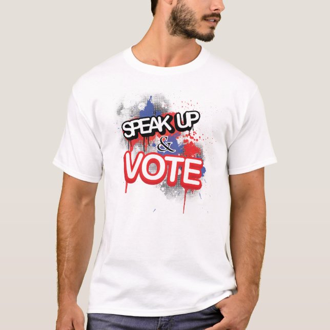 Camiseta Fale acima e vote! (Frente)